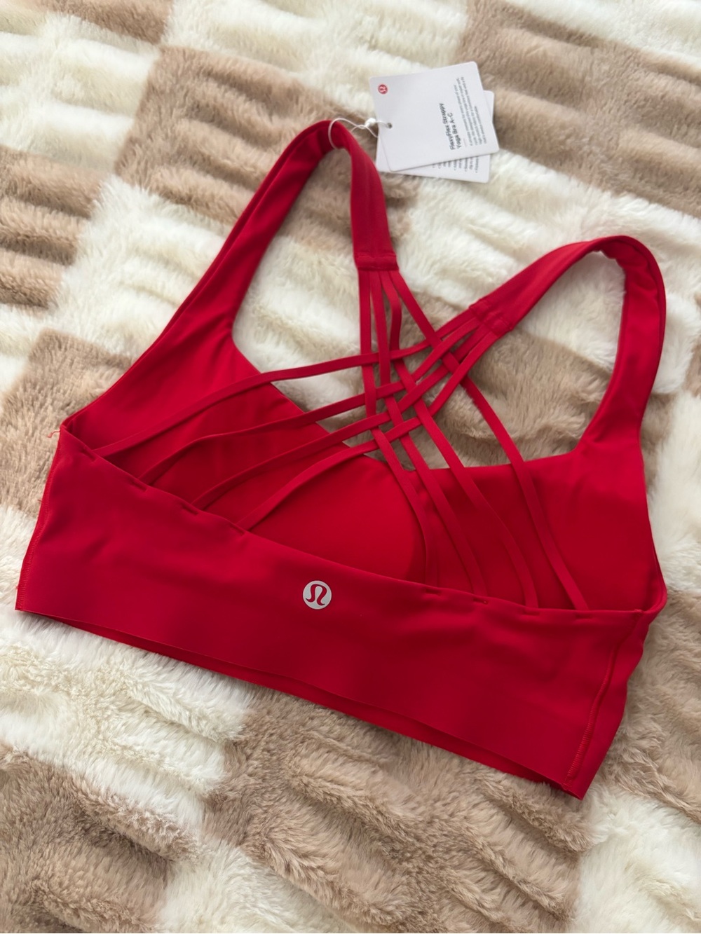 Lululemon Oxford Red FlexyFlex Strappy Yoga Bra - Picture 3 of 7